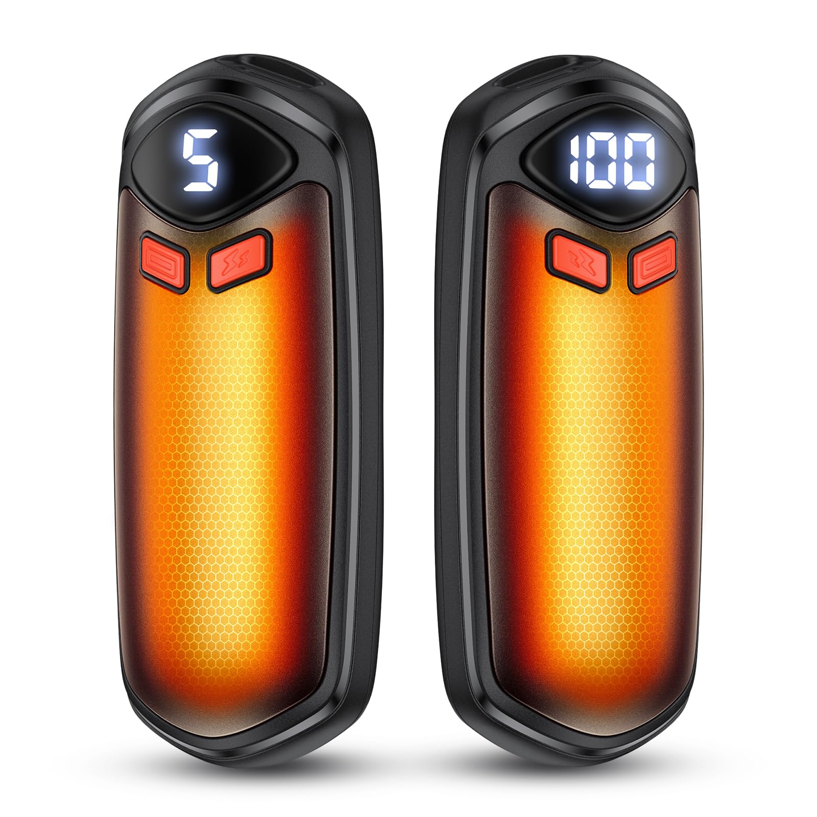 Hand Warmers Rechargeable 2 Pack Electric Portable Pocket Hand Warmer Gifts | AI Smart Chip Reusable Hand-Warmer 3000mAh*2 USB Heating for Camping Golf Skiing Outdoor Fishing Hunting for Family Christ