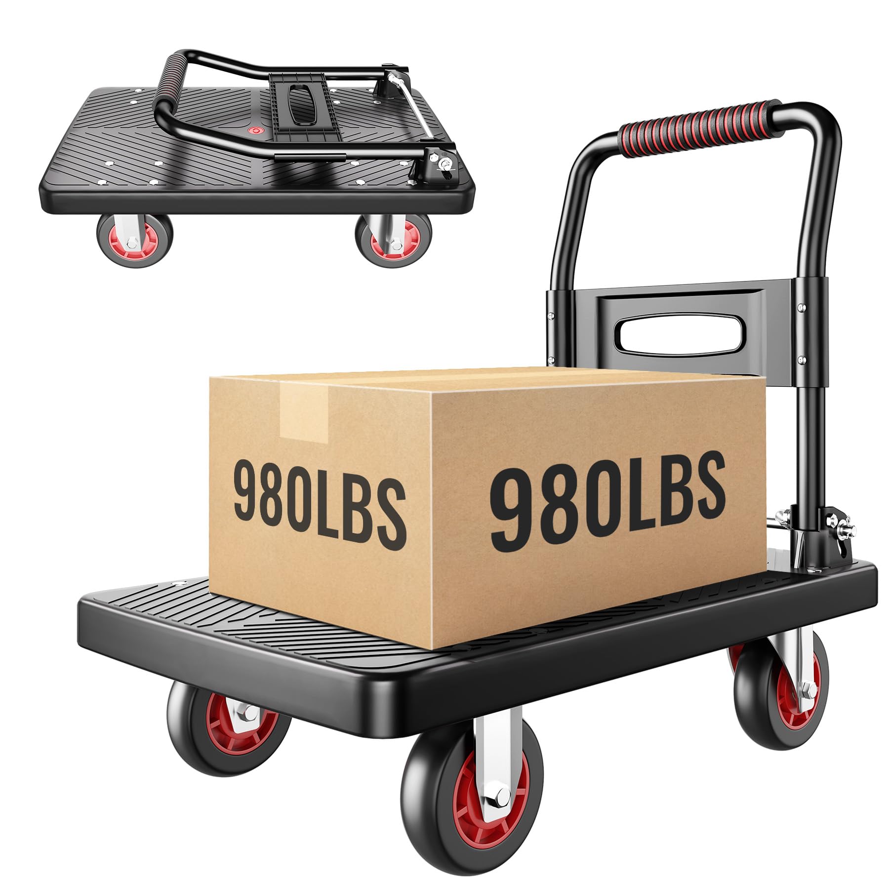 Photo 1 of TIDY PALM Foldable Push Cart Dolly | 980 lbs Capacity