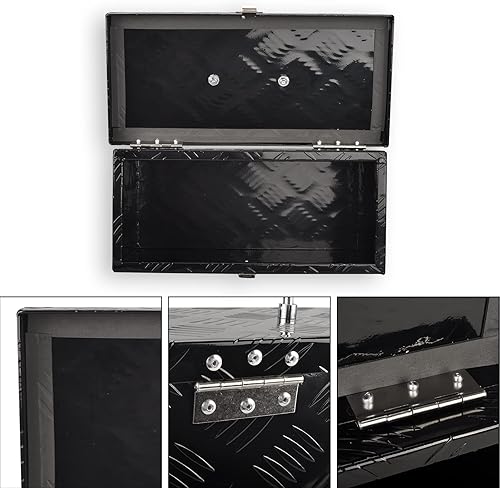 Miniatura 3 de Caja de herramientas de aluminio de 16" para cama de camión, organizador de almacenamiento para camioneta, RV, con 5 barras de tracción, asa