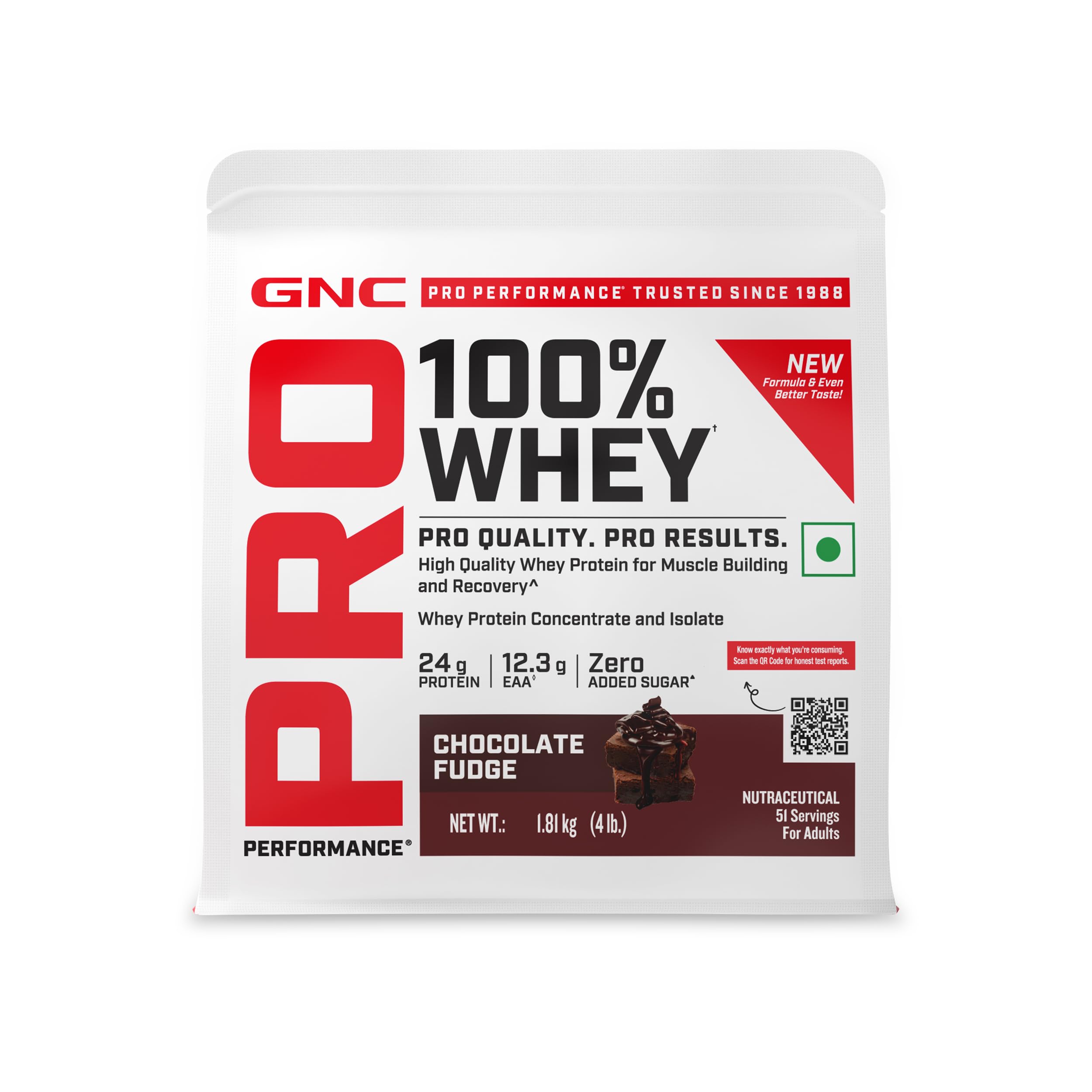 GNC Pro Performance 100% Whey Protein | New Formulation | 24g Protein, 5.7g BCAAs, 12.3g EAAs | Added DigeZyme® | Whey Isolate & Concentrate Blend, Low Carb (4.51g), No Added Sugar | Chocolate Fudge, 4kg — Amazon image 22