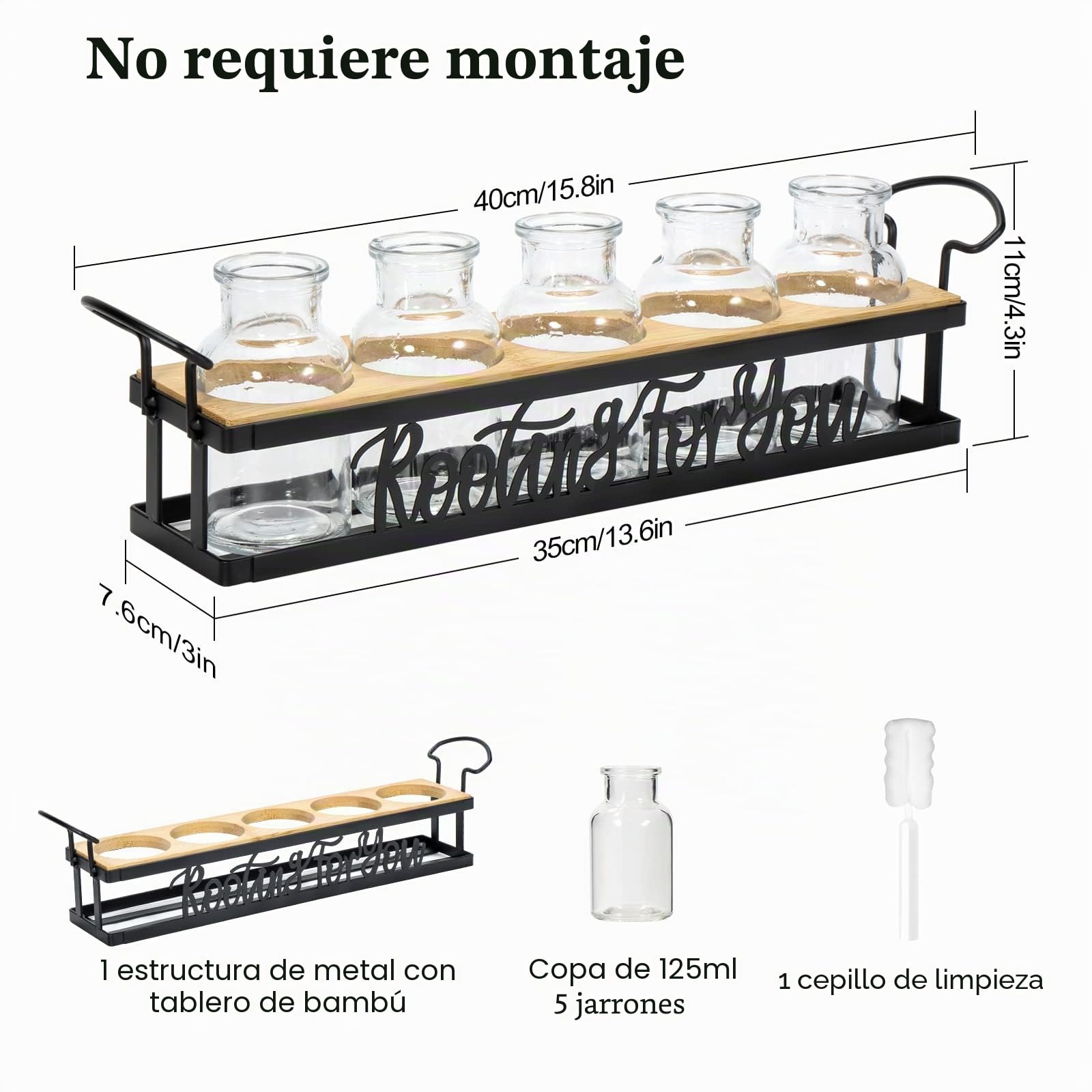 THYGIFTREE Estaciones De PropagacióN De Plantas con Soporte De Metal, Terrario De Plantas De Mesa para PropagacióN HidropóNica, Macetero De Cristal Retro, Florero, DecoracióN del Hogar, Cocina