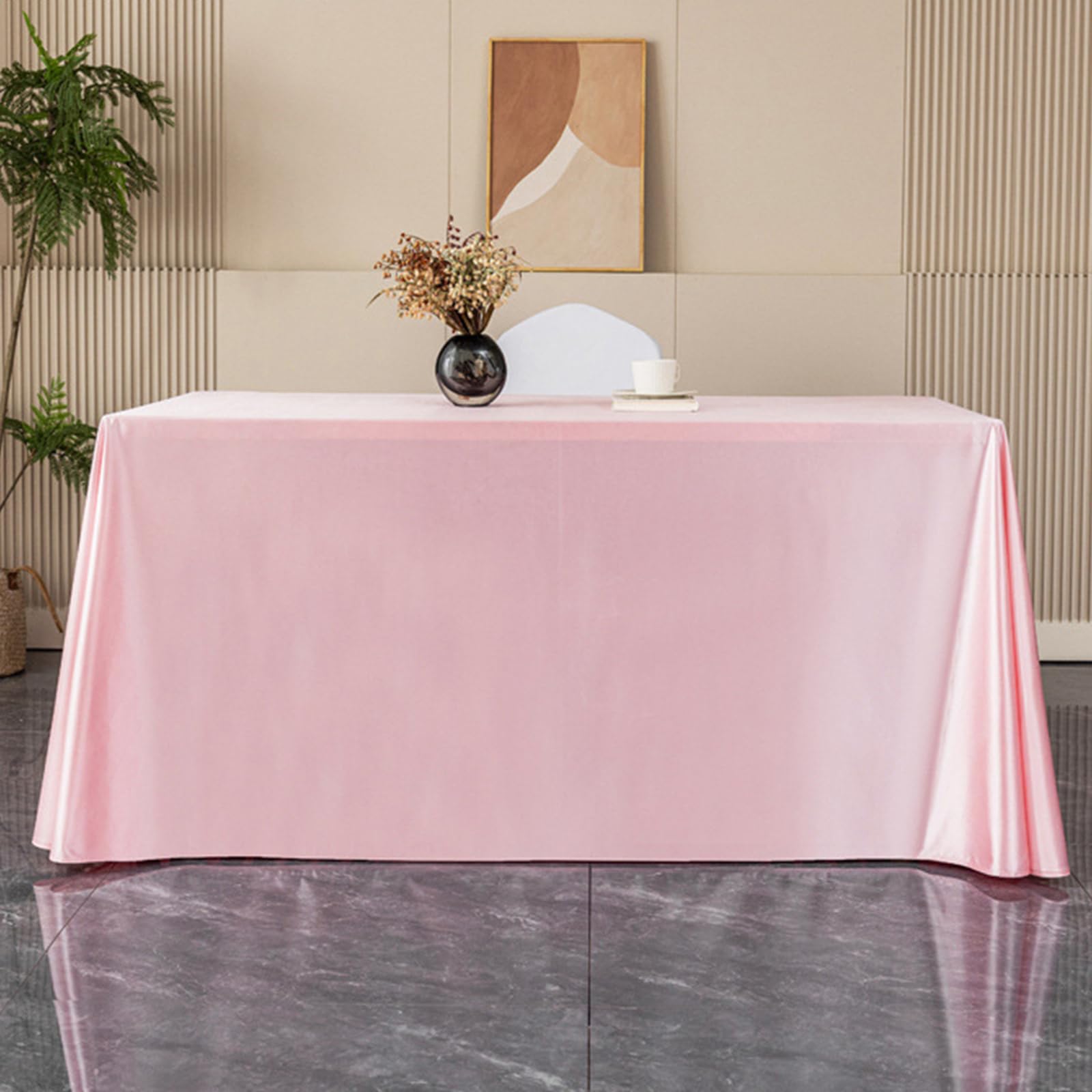 Obrusy Obrus, Pokrowiec na stół jadalny do kawiarni, restauracji, bufetu, dekoracji stołu(Pink,118.1 x 78.7 inch)