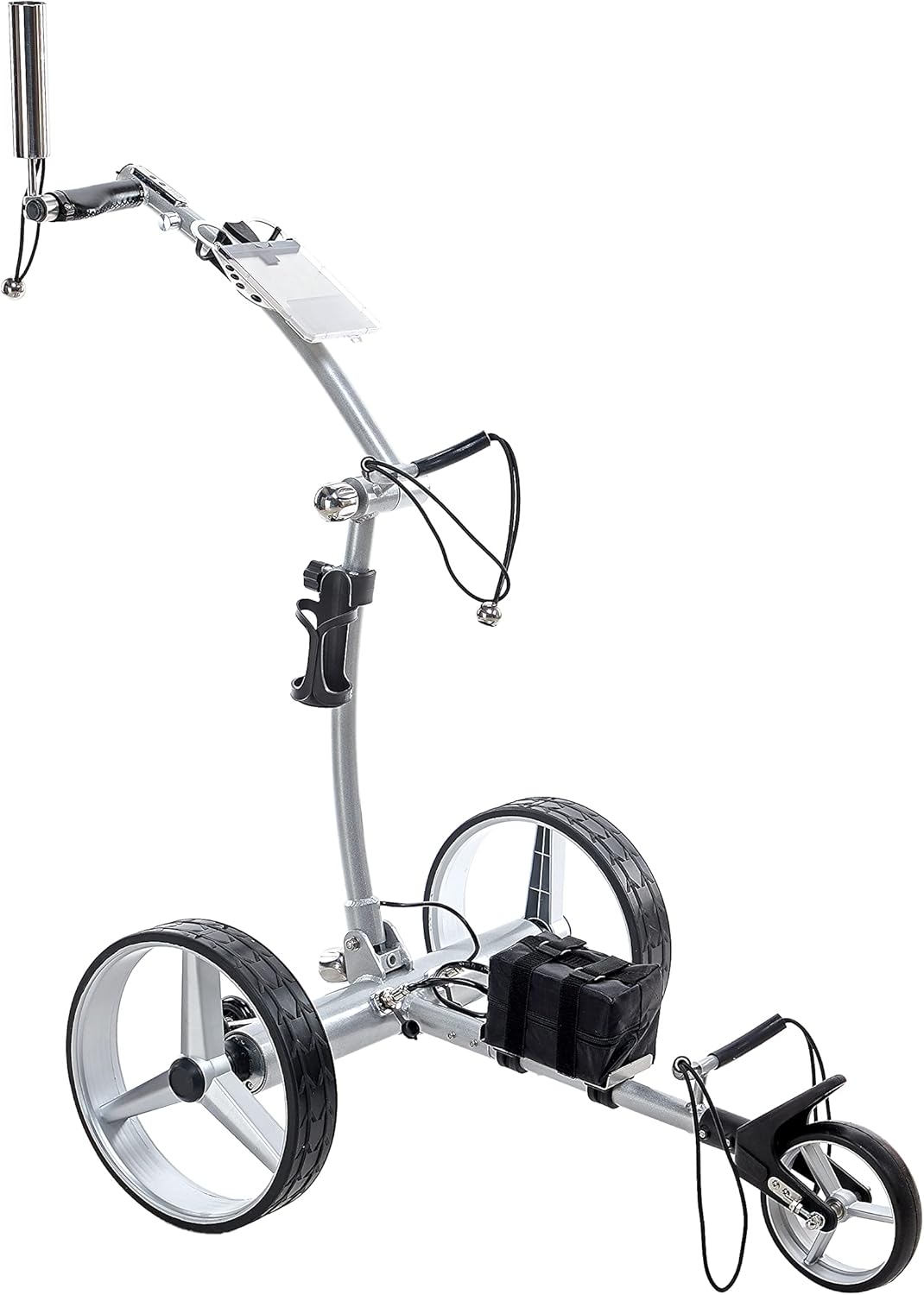 WINGS CADDY Golf Push Cart with Remote Control - Lithium Battery Electric Golf Cart Silver Body
