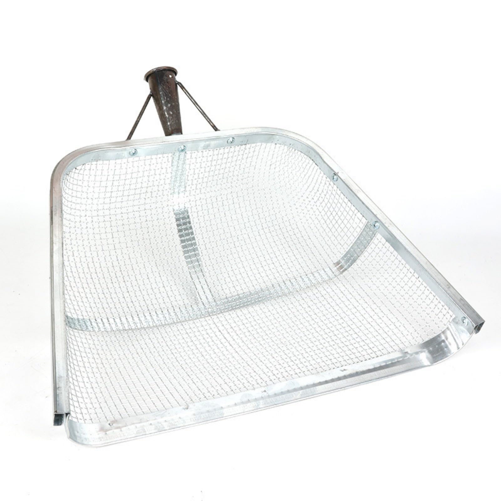 Pala per setaccio, pala per sabbia, grande giardino, pala in metallo, per escrementi di rettili, da giardino, filtro per terra efficiente per setacciare terreno, pala per cereali per mais, accessori