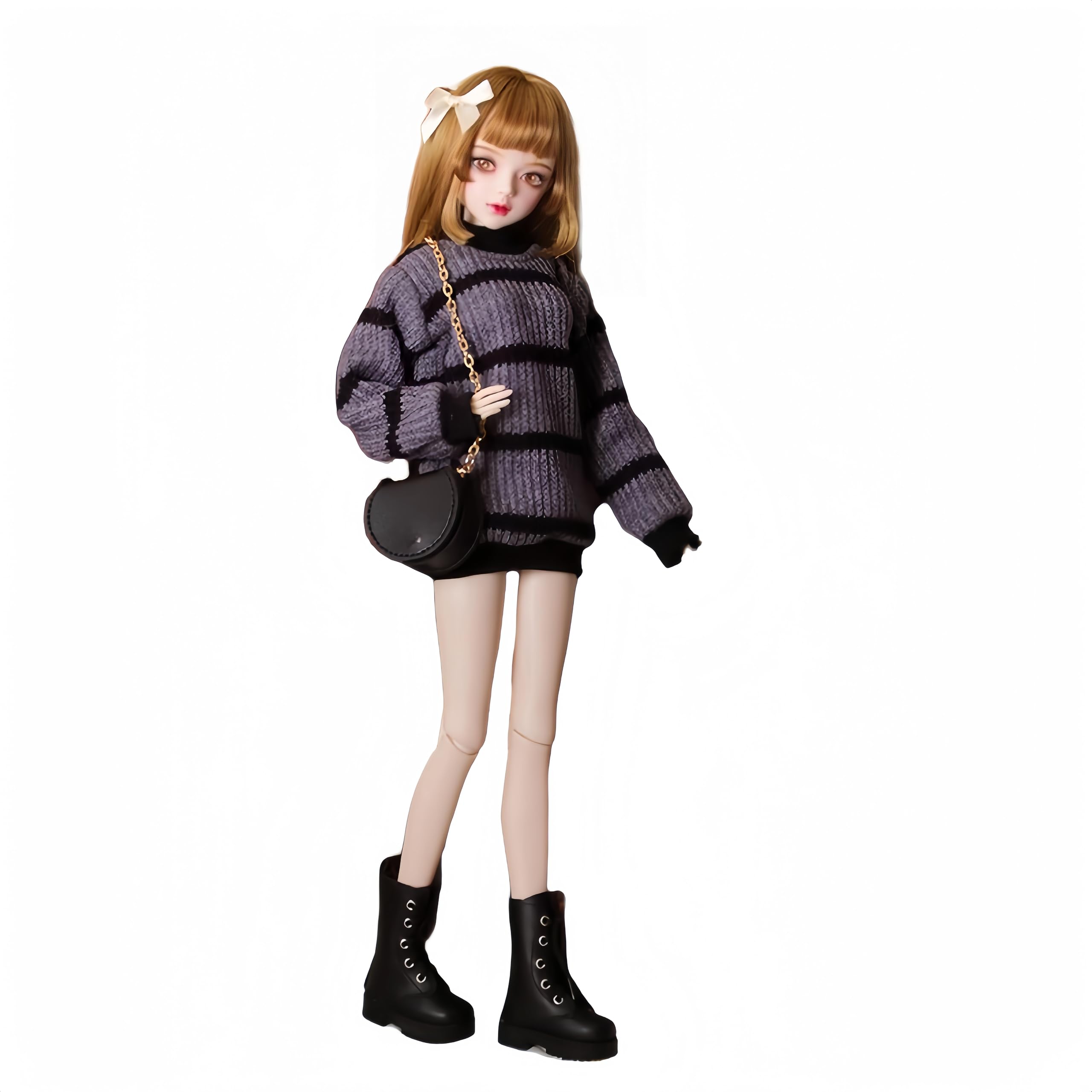 AMITD Bjd Doll Clothes, Ball Jointed Doll Clothes, Handmade, Sweater, for 1/3 1/4 bjd Doll (Red (Clothes and Pants), 1/3)
