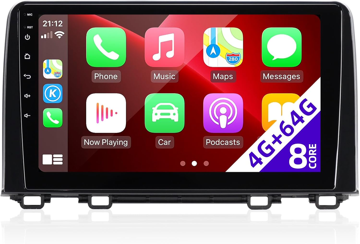 for Honda CRV 2017-2022 Radio Compatible with Android Auto Wireless Carplay 8 core 4GB RAM 64GB ROM Car Stereo Upgrade Touch Screen Bluetooth GPS WiFi FM AM Navigation Media Player Head Unit