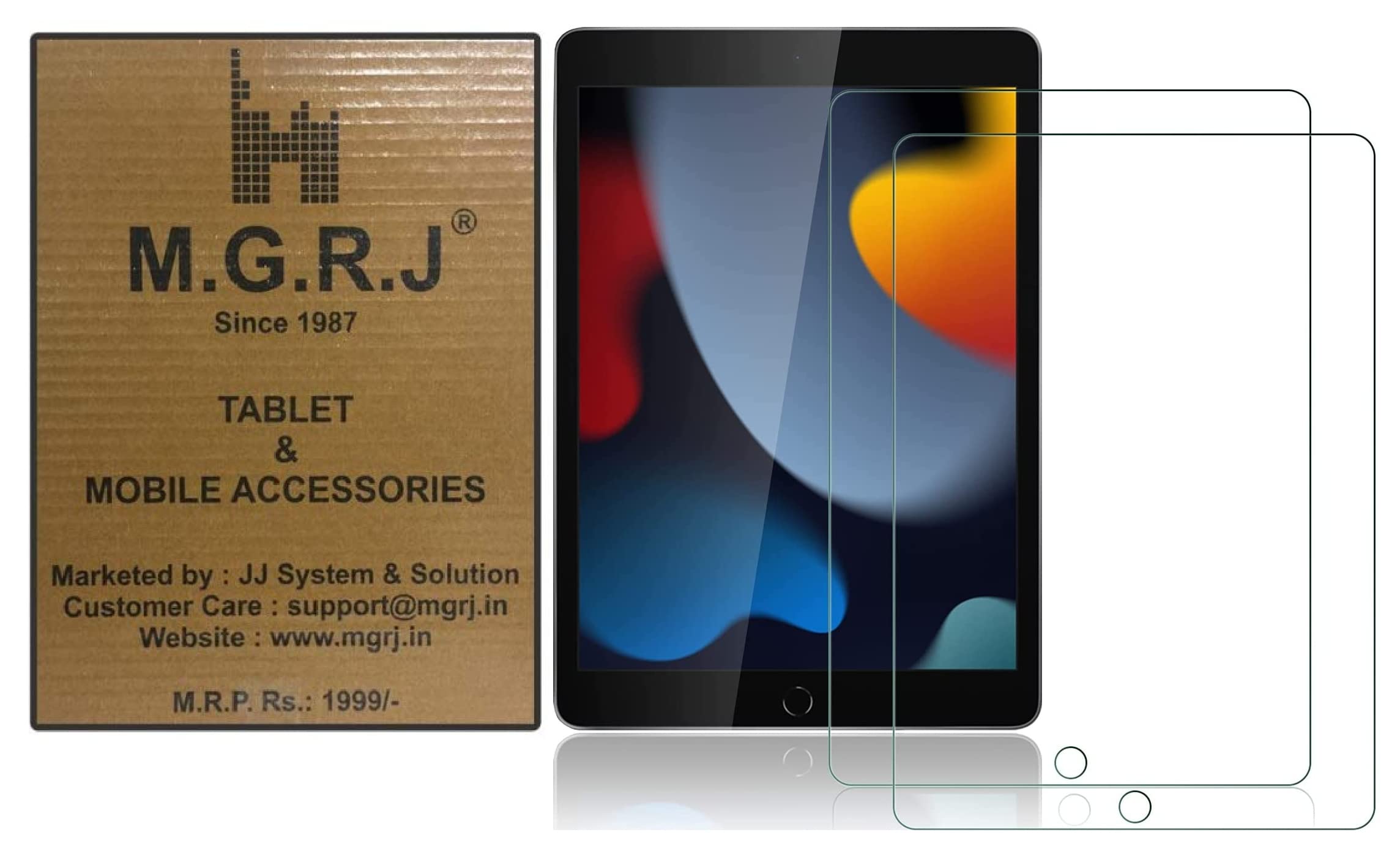 M.G.R.J® Tempered Glass Screen Protector Compatible with iPad 10.2 9th Gen (2021) / 8th Gen (2020) / 7th Gen (2019) (Pack of 2) (B0816KKV3J) Amazon Price History, Amazon Price Tracker