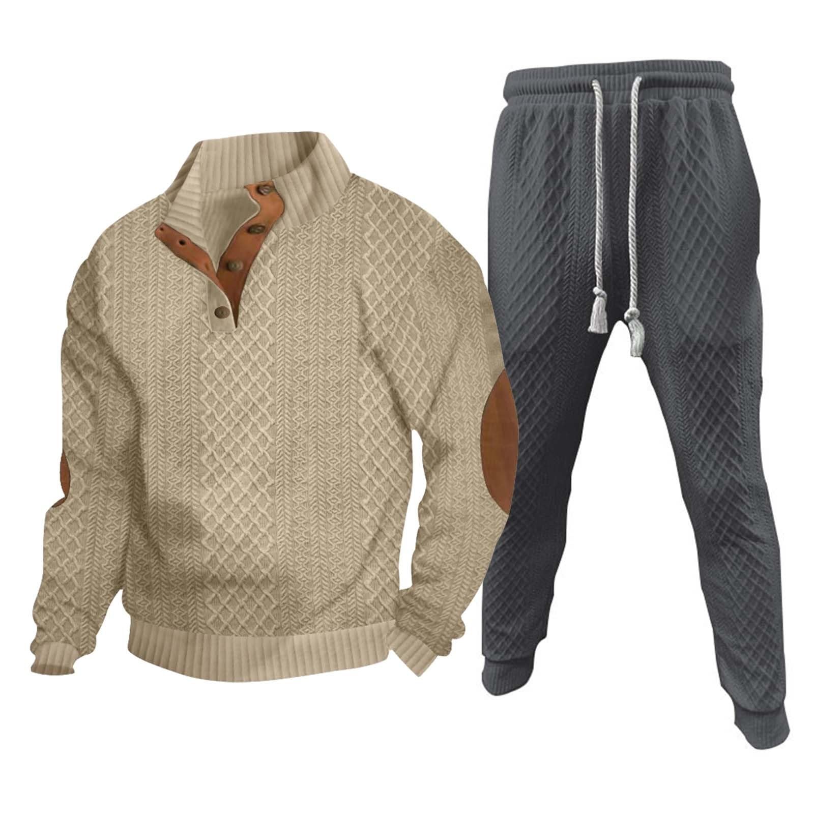 Generico Tuta Uomo con Lettere Stampa Set Sportivo Y2K Tute da Jogging Hip Hop Felpe Cappuccio e Pantaloni Top Larghi Sportivi Felpa Tracksuit,Completo Calcio Uomo,Regalo Natale Halloween Capodanno