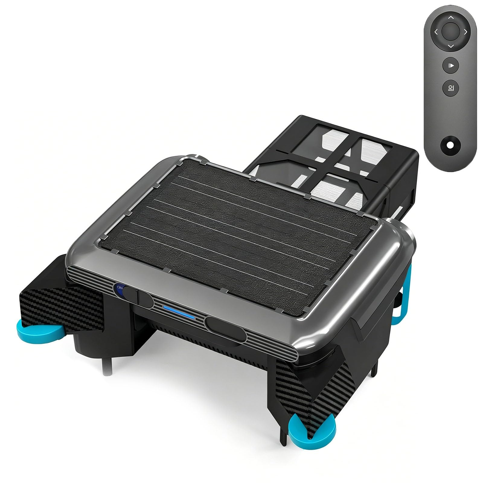 Robot Skimmer Solar con Batería 5200mAh, 20H+ Autonomía, Limpiador Automático de Superficie, 3 Motores Brushless, IPX8 Impermeable, Cesta 6L Mantenimiento Alberca
