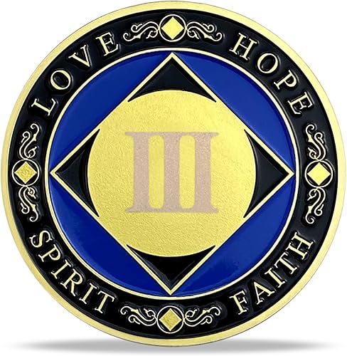 Miniatura 2 de Medallón NA de 3 años bañado en oro, monedas anónimas, regalo de recuperación de fichas de aniversario de cumpleaños