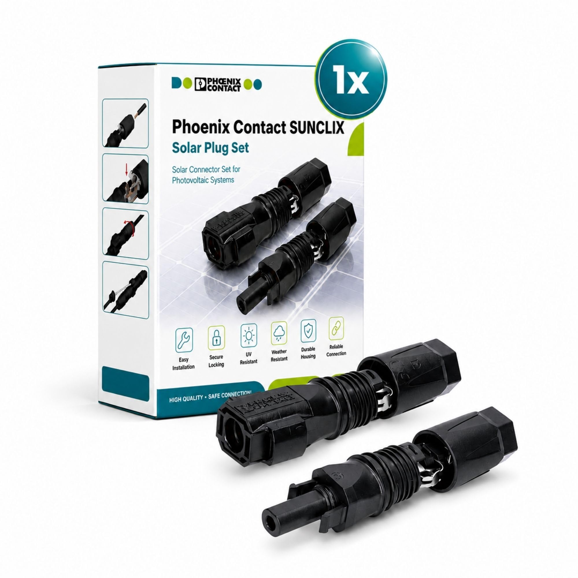 Phoenix Contact Sunclix Solar Plug 1 Pair I Phoenix Solar Set I Black I Sunclix Connector I for Solar Systems-image-36