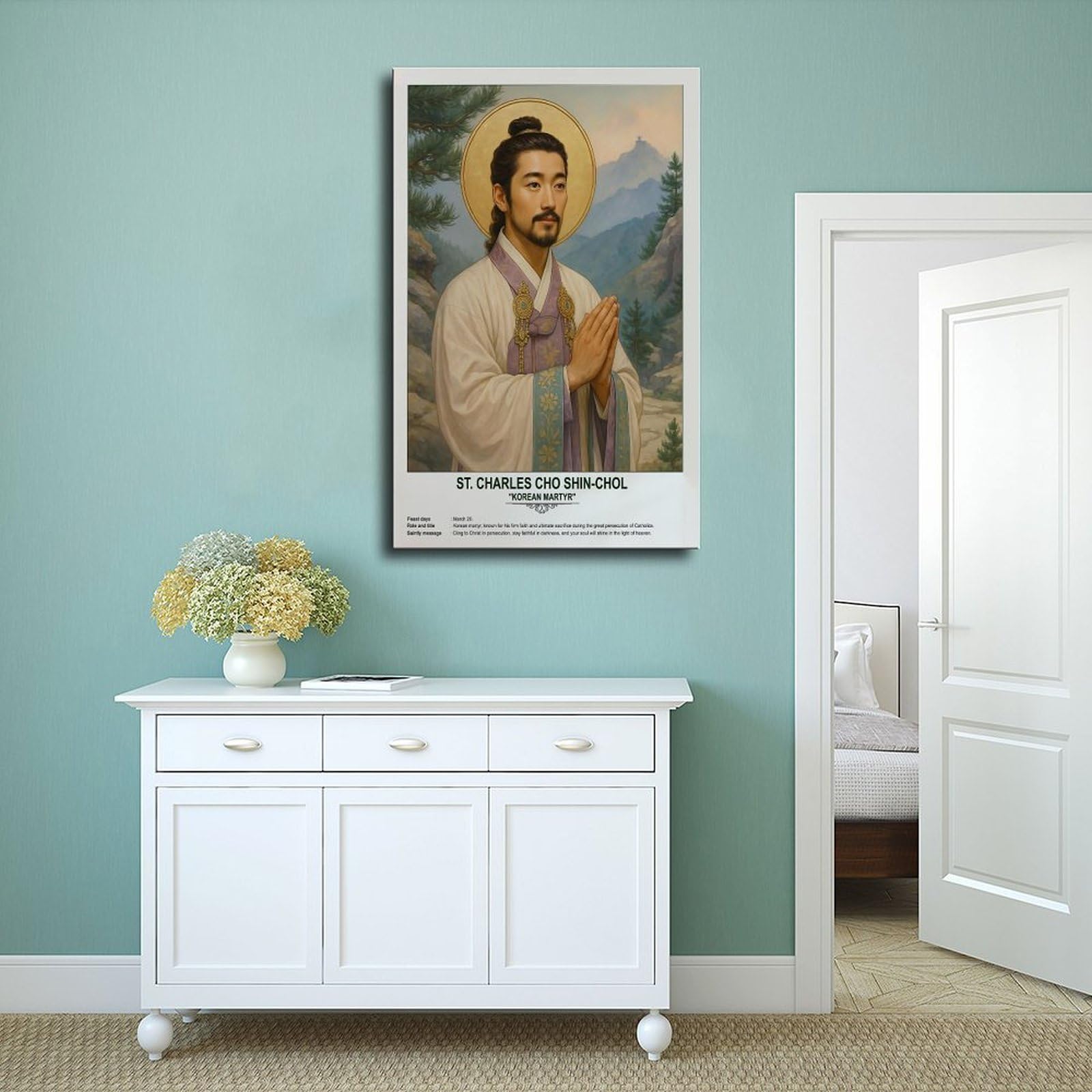 St. Charles Cho Shin-chol, religious_beliefs, Kunst-Wanddekoration, Poster, Familie, Bar, Restaurant, Garage, Café, Kunstschild, Geschenk, ungerahmt, 50,8 x 76,2 cm