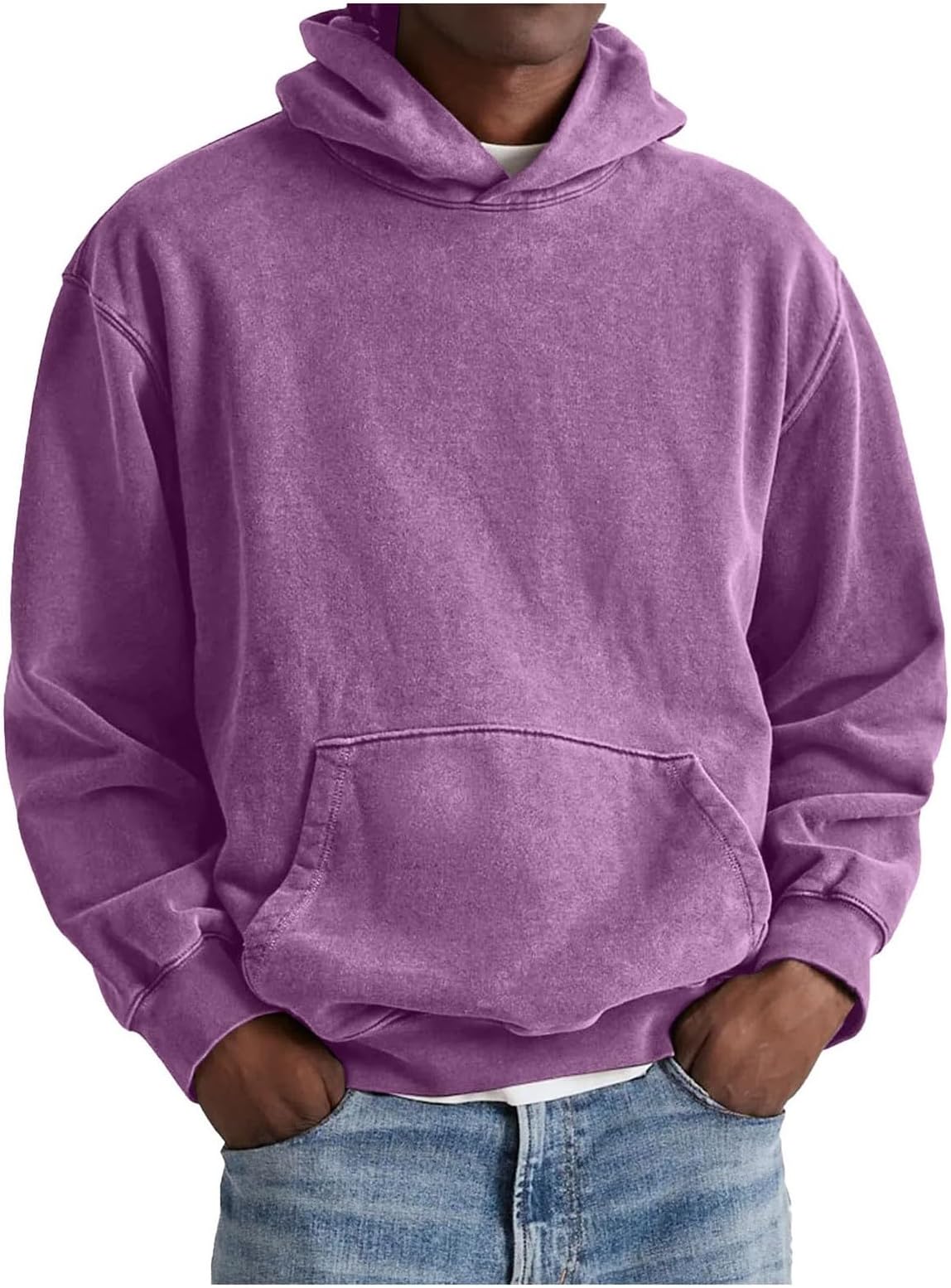 Mens Hoodies Oversized Unisex Acid Wash Hoodie Heavyweight Fleece Vintage Cotton Sweatshirt Men Women Streetwear