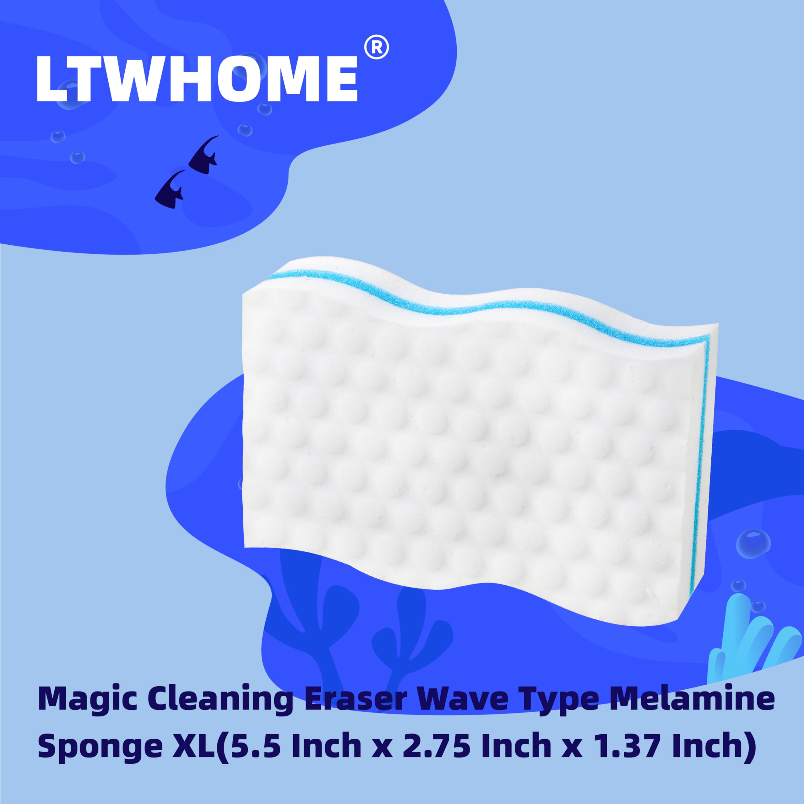 Generic Magic goma de borrar cocina y Dish Scrubber espuma de melamina de limpieza de doble cara 100 x 60 x 25 mm