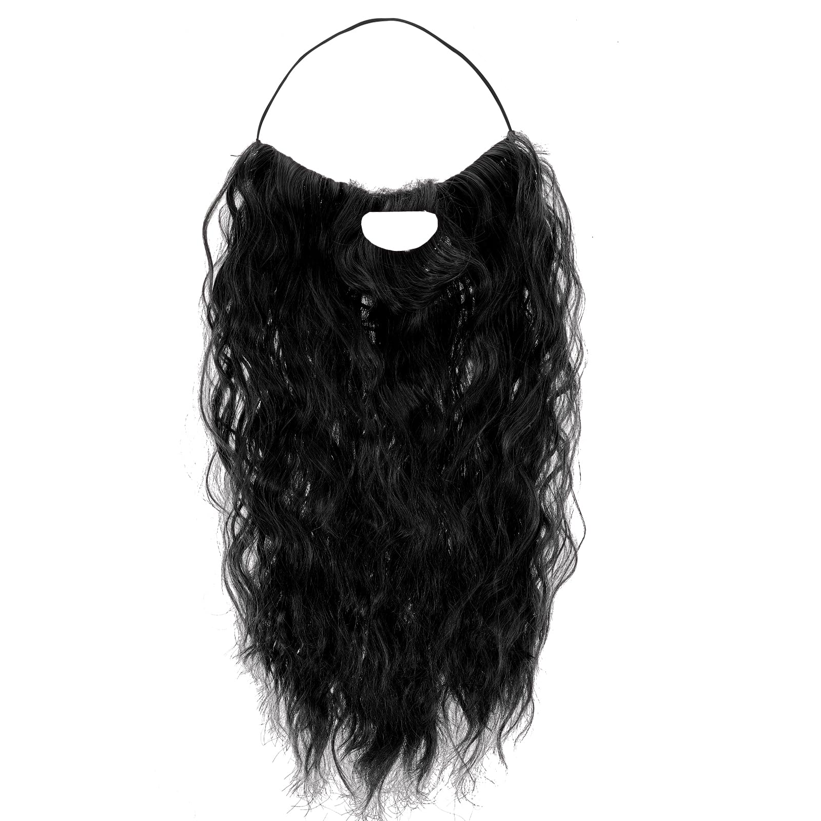 Barba finta, baffi artificiali per costume da Babbo Natale, barba lunga con baffi e baffi da Babbo Natale per Halloween, mascherata, Natale