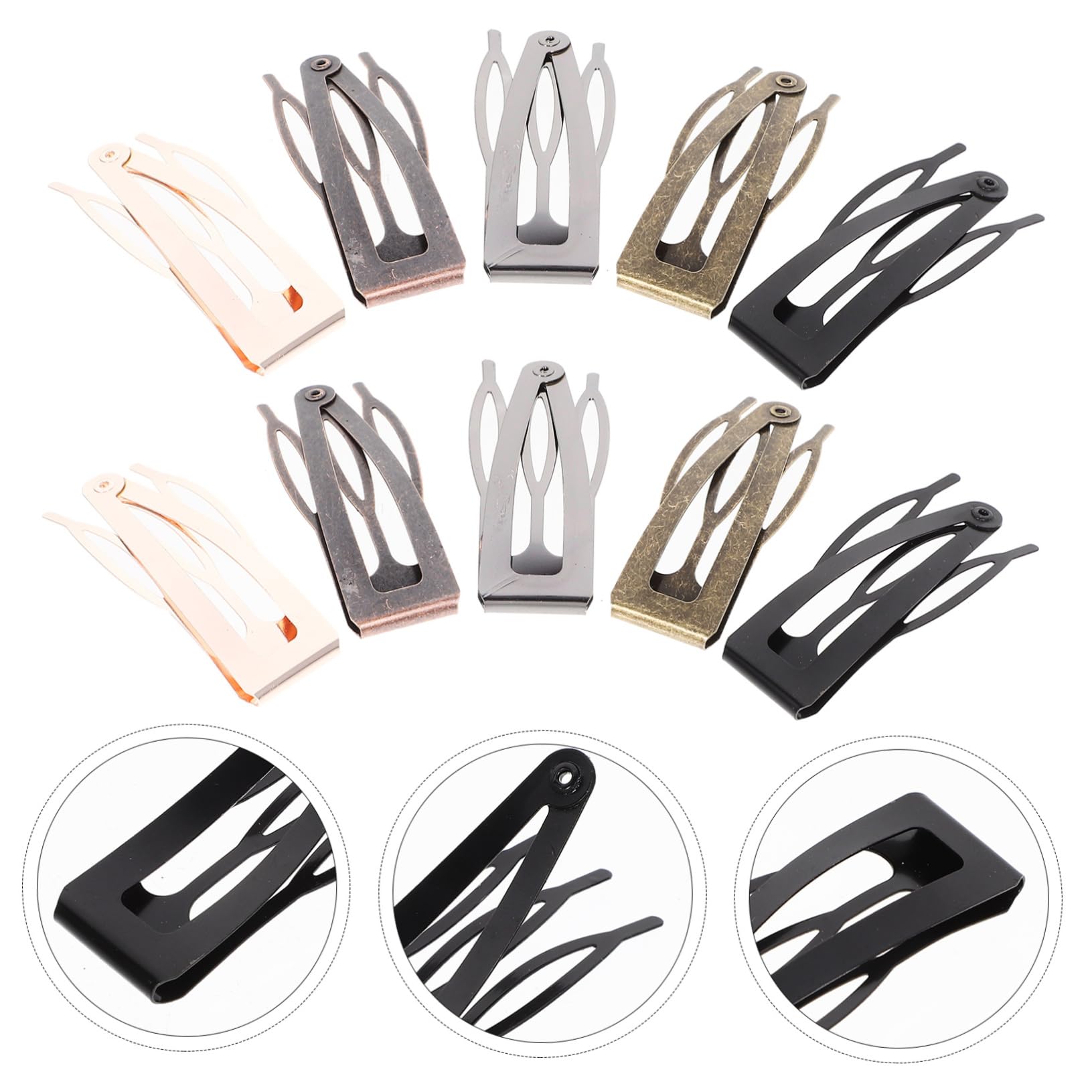 Mikikit 40Pezzi Clip per Decorativi Metallo per Ragazze e Donne Resistente per Acconciature Alla Diverse Gunmetal