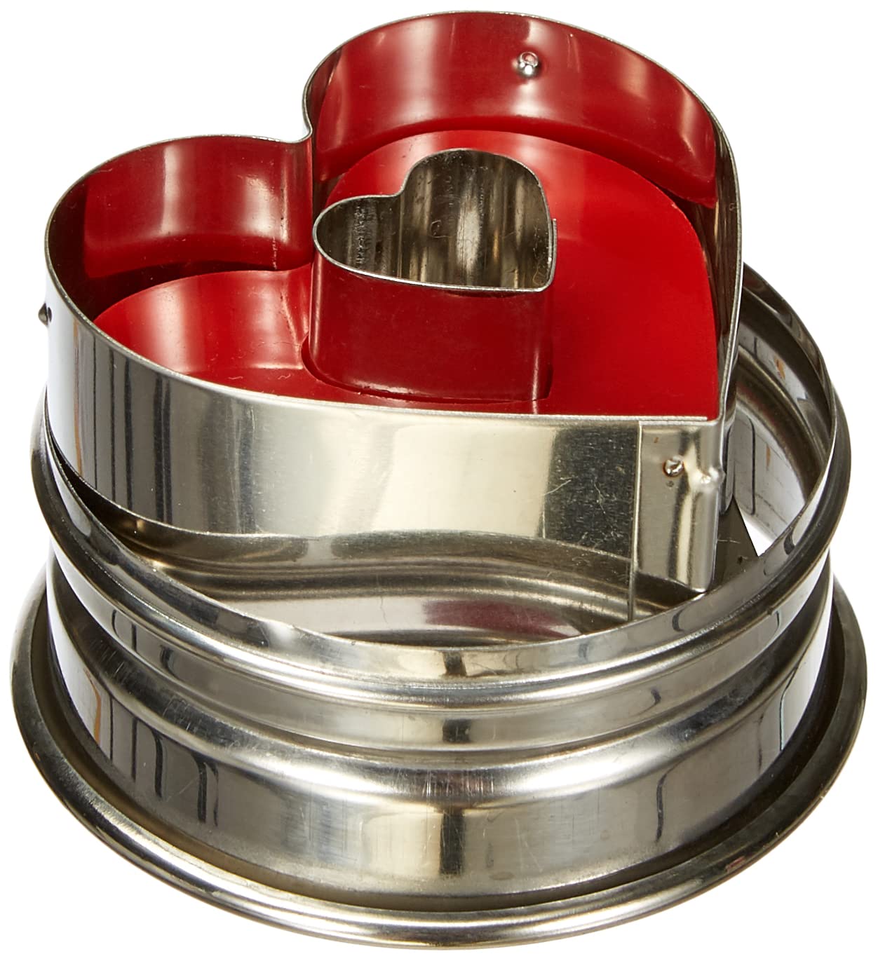 Staedter Outer Ring with Inside Heart, Silver, 4.8 cm