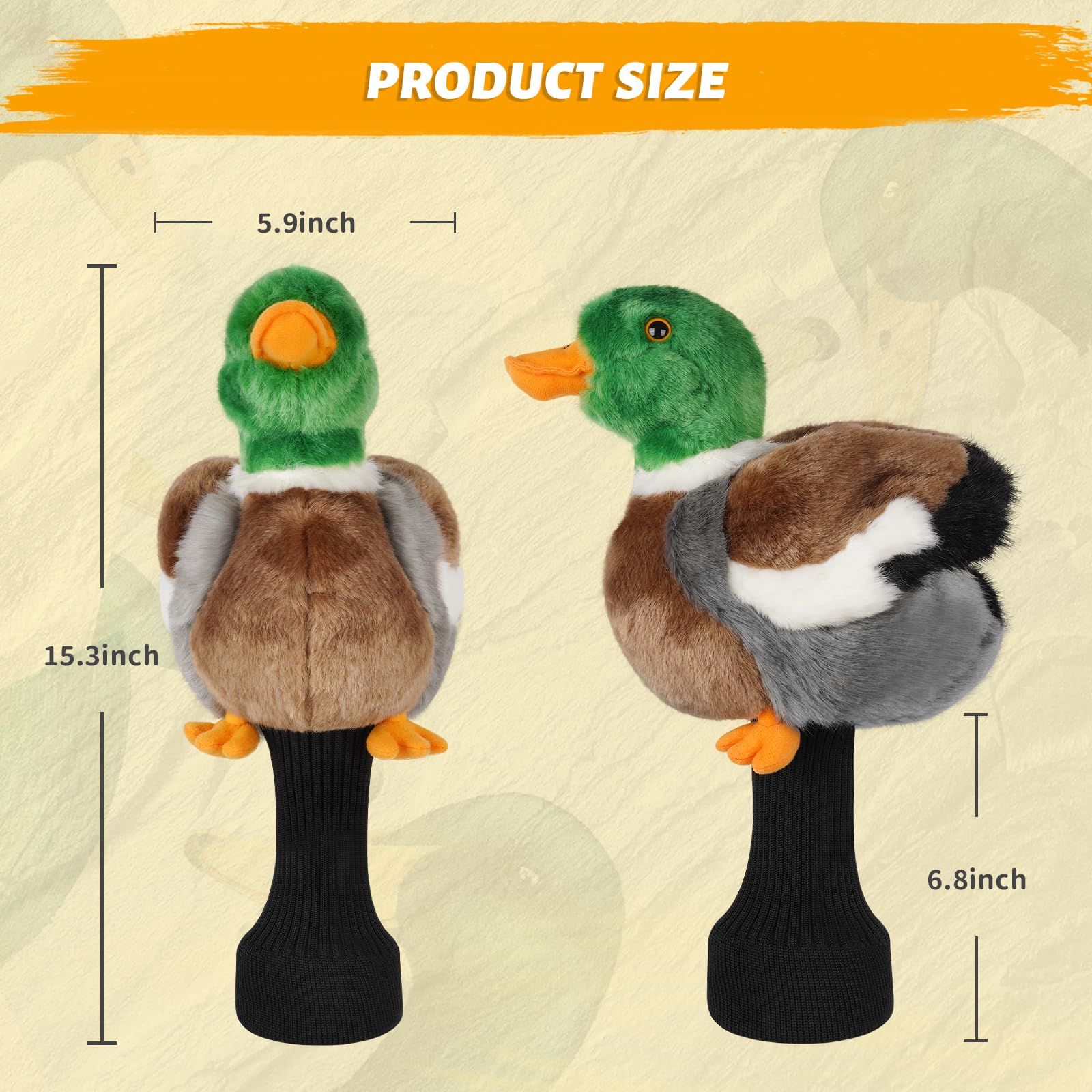 Housse de protection pour tête de club de golf 460 CC DR #1 Mignon pieuvre/tigre/oiseau/marmotte/tigre mignon/gorille/ours blanc/coccinelle/kiwi/monstre violet/tigre blanc/canard