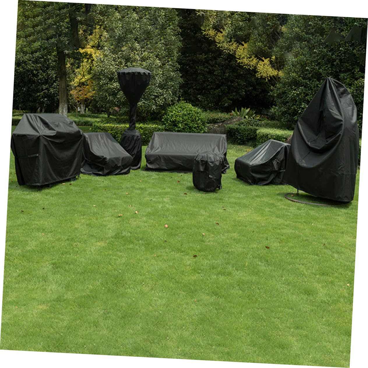 Housse Imperméable pour Fauteuil Suspendu de Jardin Protection Anti-poussière avec Fermeture Éclair Résistante Vent pour Mobilier Extérieur Patio