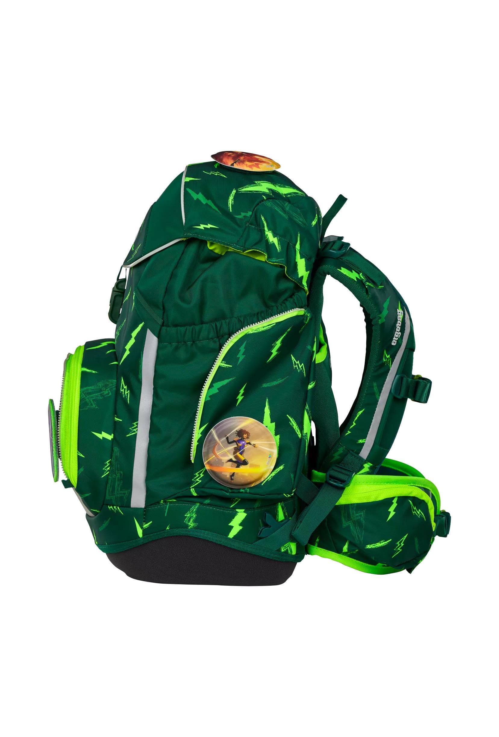 ergobag Schulranzen-Set Pack Set Bärtastisch - Grün