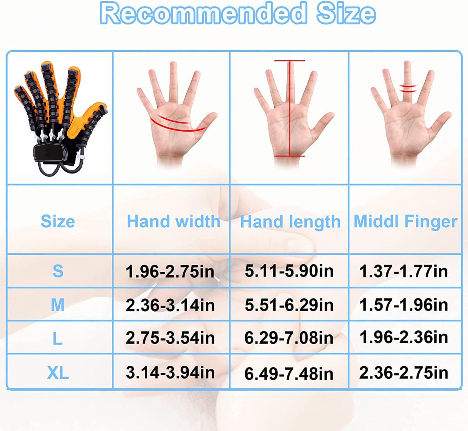 Guantes de robot de rehabilitación para rehabilitación de dedos, ortesis para pacientes con hemiplejia y artritis