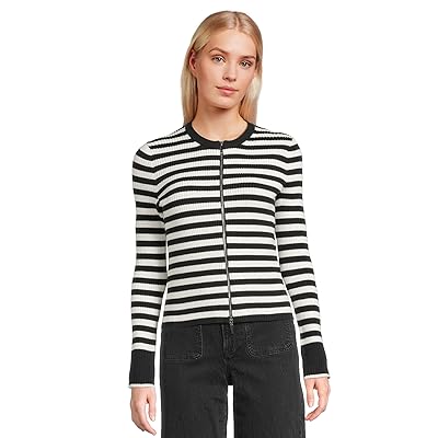 Madewell Stripe London 2 Way Zip Cardigan Cotton Women