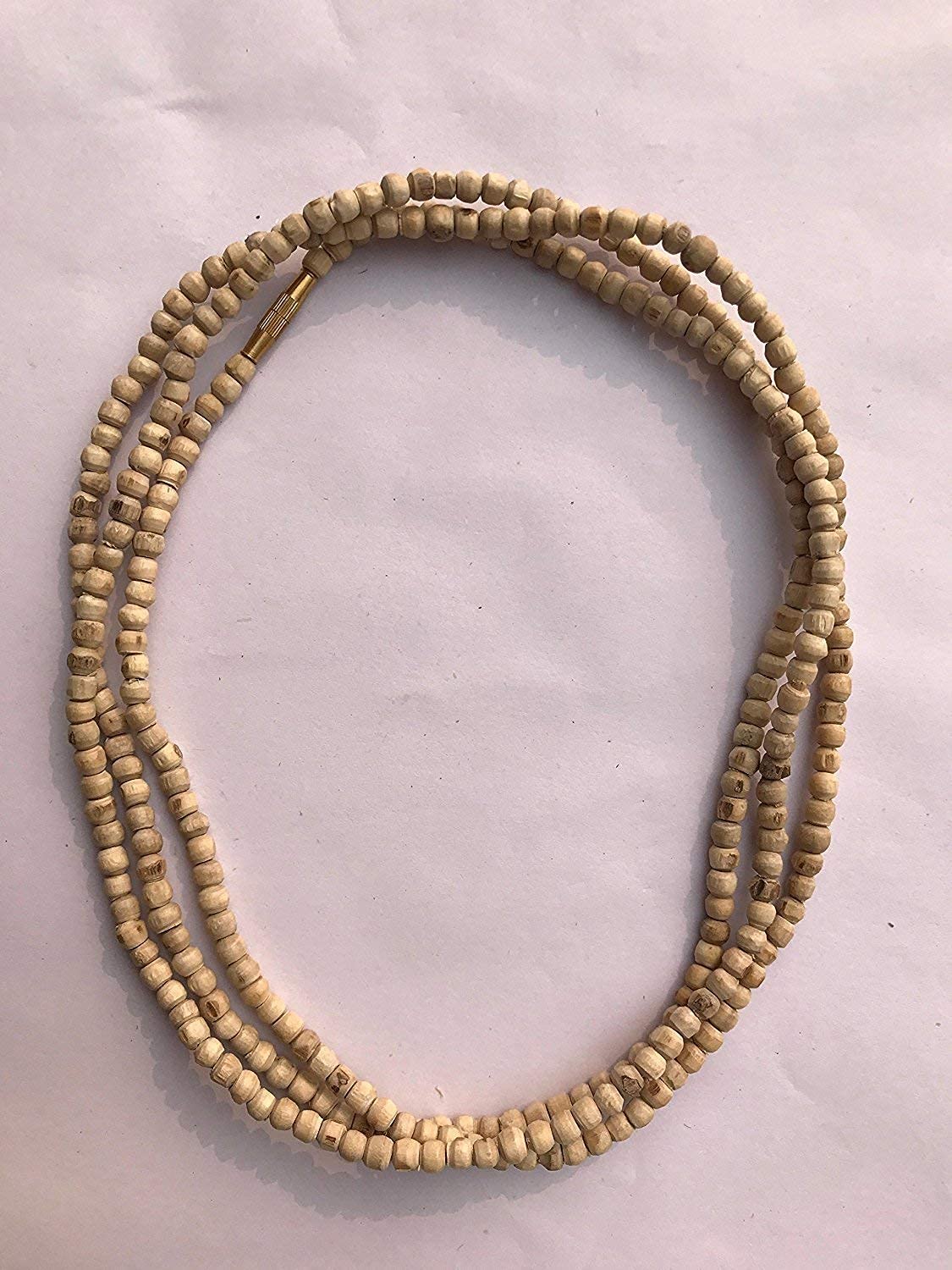 Traditional Tulsi Kanthi Mala for Puja, Bhajan, 5mm Bead Size Prayer Beads, Pure Vrindavan Tulsi (3 Round, 51 inches)-image-22
