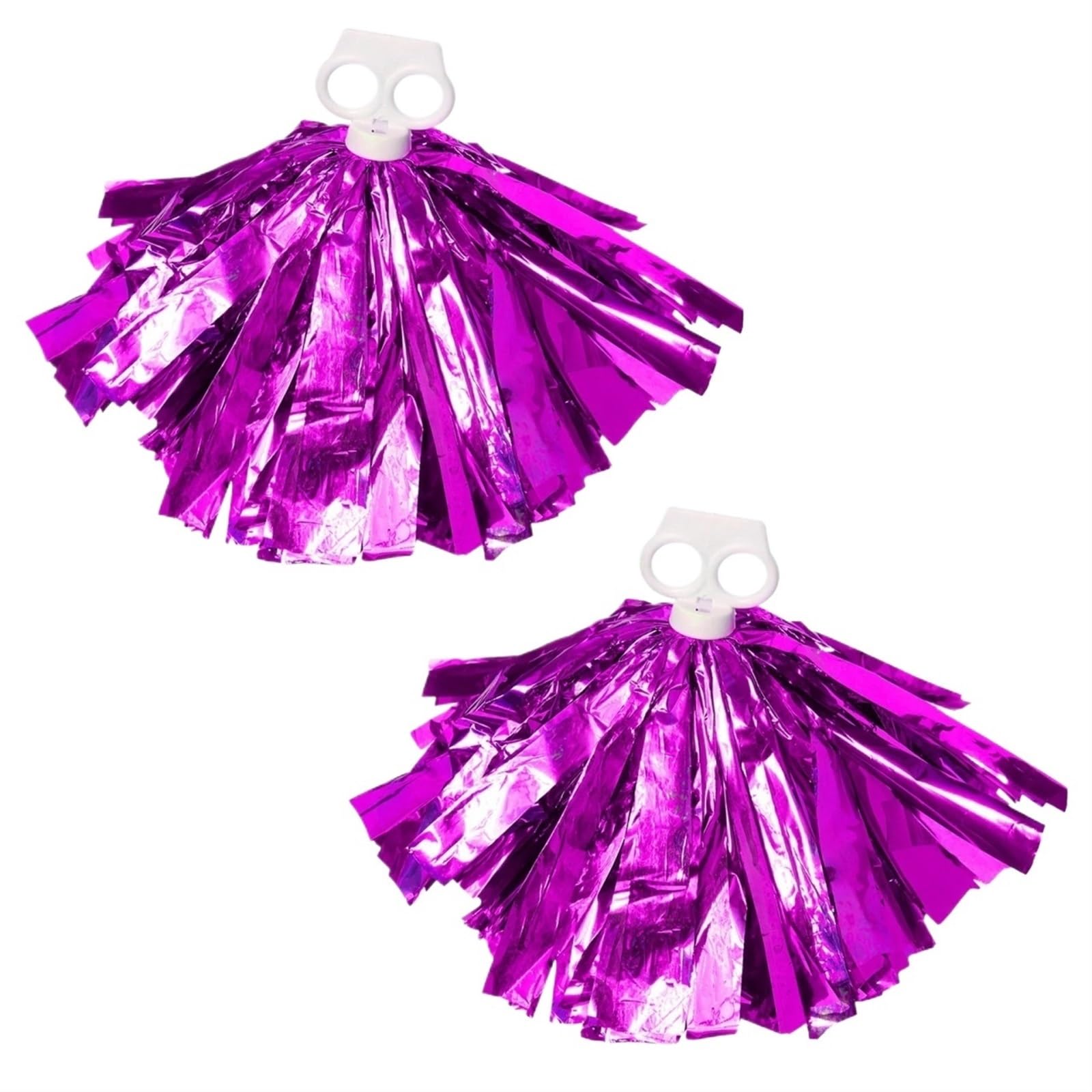 ZWCSHUU Cheerleader Pom Poms 1 Pair Flower Ball Cheerleading Pompon Tassel Hand Flowers Games Cheerleader Pom Hands Ring Holding Cheering Props(Dark pink)