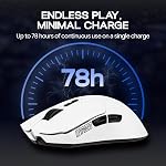 EPOMAKER Click Lite Wireless Gaming Mouse, 800 to 12,000 DPI Adjustable, PAW3311 Sensor, 500mAh, 59g, 2.4G/BT/USB-C Rechargeable Wireless Mouse with 5 Programmable Buttons (White)