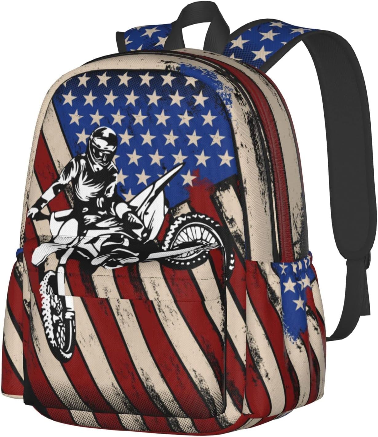 Motocross Backpack Bookbag Laptop Backpacks Multipurpose Daypack for Boys Girls School Men Women Travel Hiking - Image 9