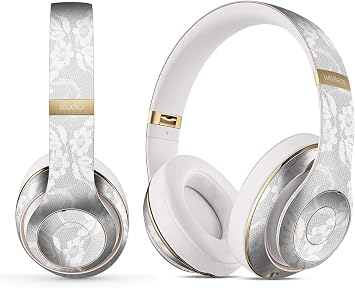 DesignSkinz - Compatible with Beats Studio Pro - Skin Decal Protective Scratch Resistant Vinyl Wrap - White Floral Lace