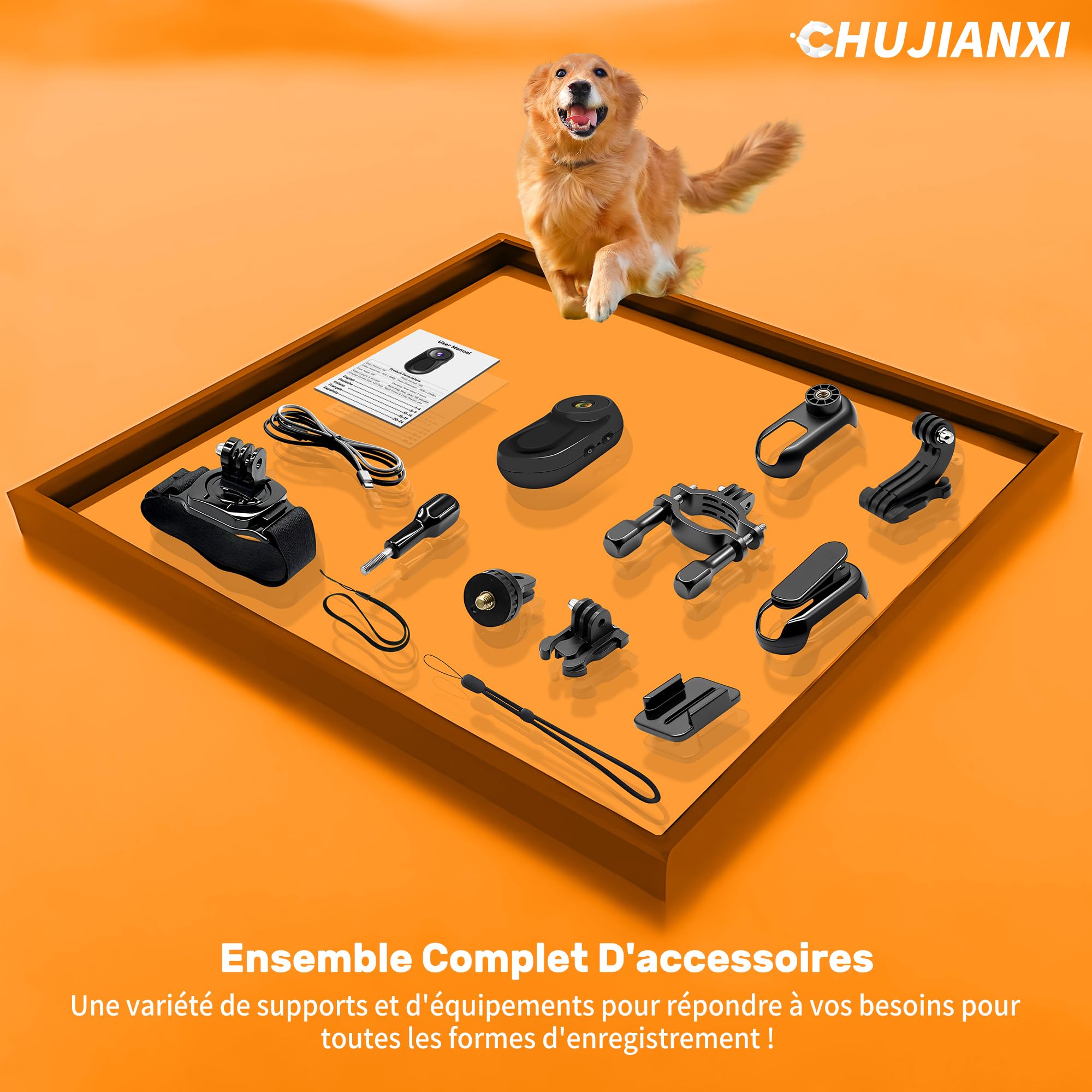 Mini Camera Sport 1080P, Mini Caméra d'action avec écran