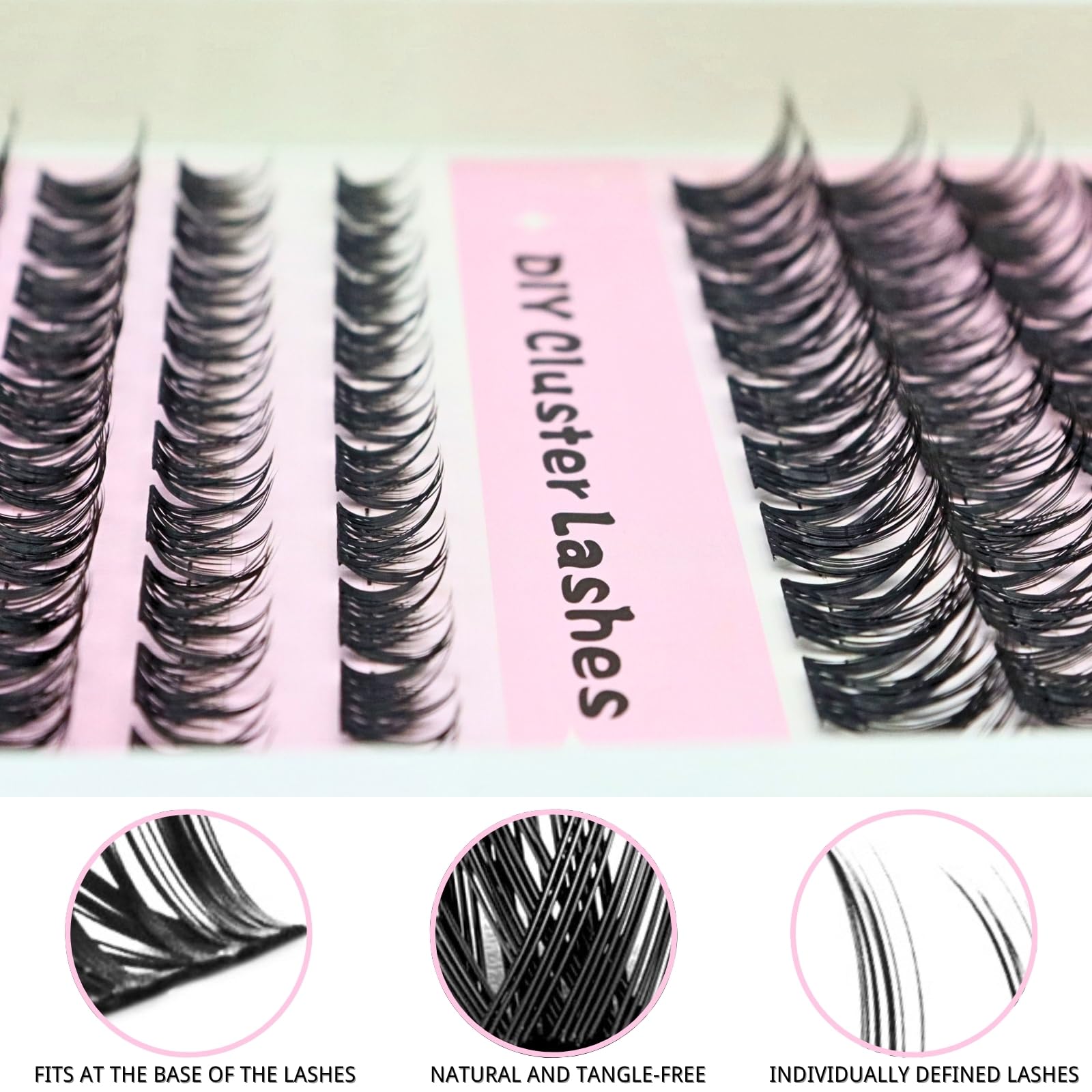 KEYRI 120 Pieces Individual Eyelashes Cluster Lashes Kit DIY Eye Lashes Extension Suitable for All Makeup Looks Durable Ultra Lightweight Black Eyelash Clusters for Girls and Women (8-16mm Mix) - Image 3