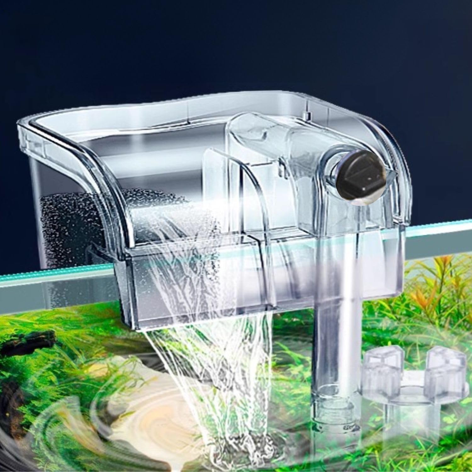 VAYINATO® (CM-160 | 3W | 280L/Hr | Fit for Upto 2 Feet Tank) Transparent Aquarium Hang on Filter with Surface Skimmer | Adjustable Flow Control | Gigh Efficient, Energy-Saving by Petzlifeworld (B09CH5V4KK) Amazon Price History, Amazon Price Tracker