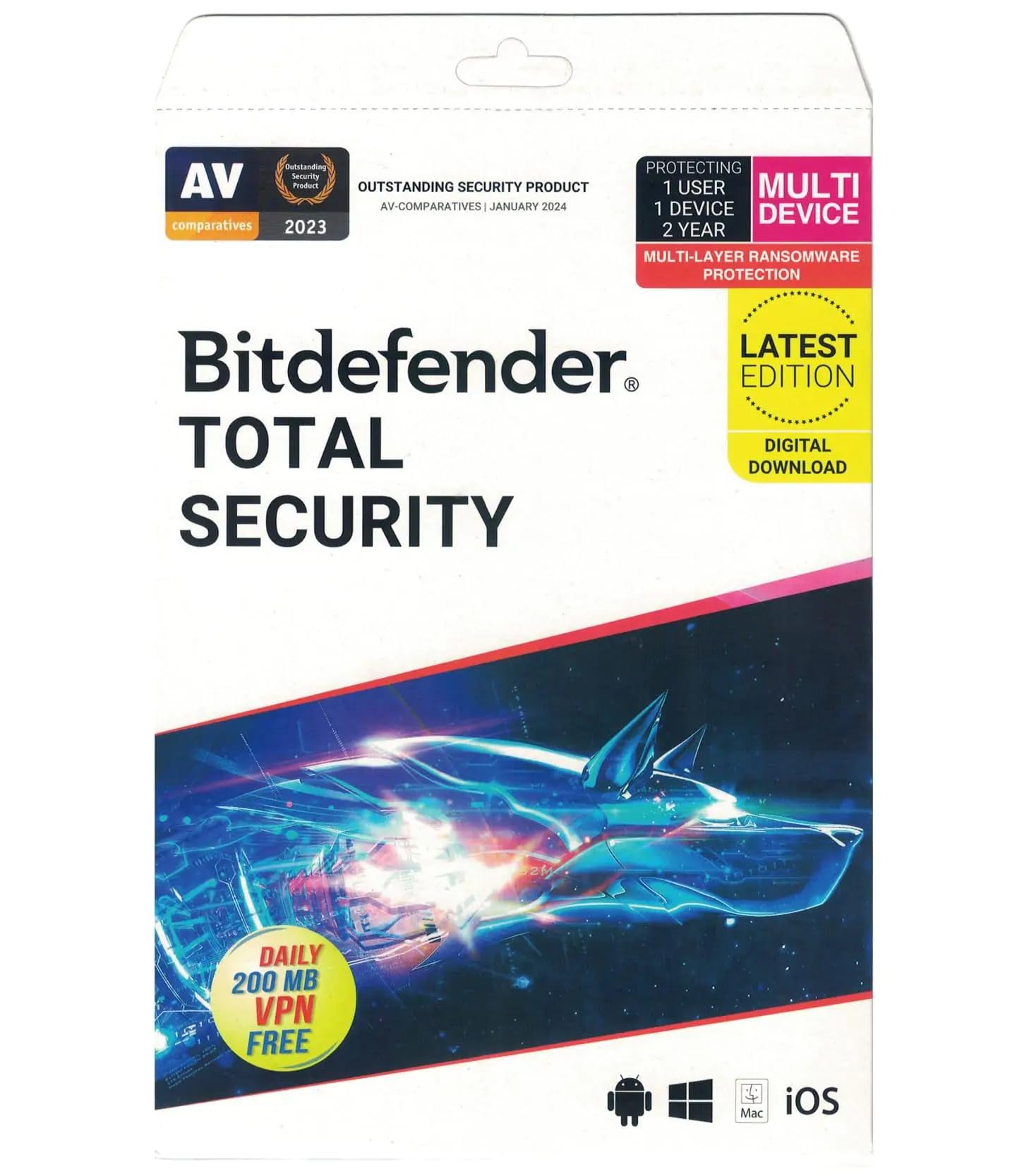 Bitdefender Total Security 2 Year Antivirus for 1 User (1PC 2 Year) Latest 2025 | Complete anti-malware protection: Windows, macOS, Android and iOS | Parental Control | Stops Attacks Before they even begin-image-49