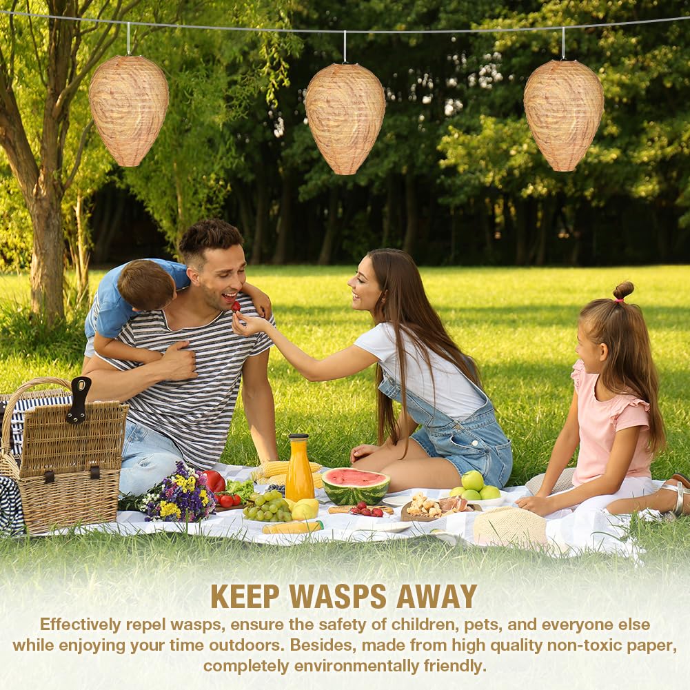 Flintronic Nido de Avispas, 2 Piezas Señuelo de Nido de Avispas Nido de Avispas, Impermeable Trampa Avispas Exterior, Se Utiliza en Hogares y Jardines al Aire Libre para Repeler Avispas, Amarillo