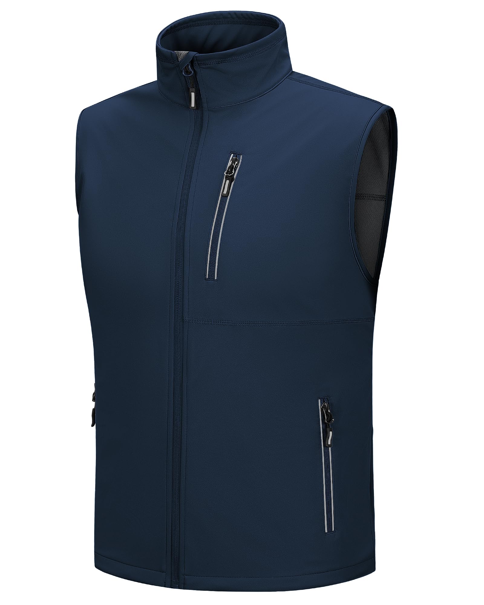 Outdoor Ventures Softshell Weste Herren Outdoor Fahrradweste Wasserdicht Winddichte Ärmellose Jacke Full Zip Atmungsaktive Laufweste