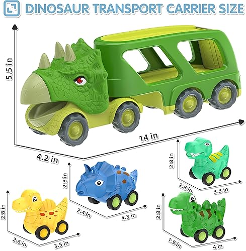 Miniatura 2 de Camiones de juguete para niños de 3, 4, 5, 6, 7 años, 5 en 1, transporte urbano, juguetes con sonido ligero, regalo de cumpleaños de Navidad para