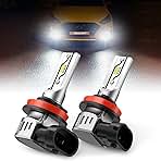 SEALIGHT H11 H16 H8 LED Fog Light Bulbs, 12,000 lumens 6500K White H16 H8 LED Fog Lights or Daytime Running Lamp, Pack of 2