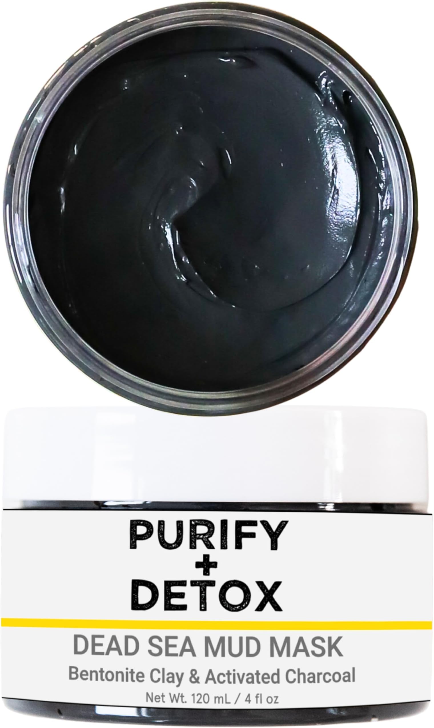 Doppeltree Activated Charcoal Mud Mask with Bentonite Clay for Men and Women - Toning Treatment to Manage Blackheads and Minimize Pores for Clearer Skin - Ideal for Acne-Prone, Oily & Combination Skin
