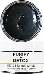 Doppeltree Máscara de lama de carvão ativado com argila bentonita para homens e mulheres - tratamento tonificante para controlar cravos e minimizar os poros para uma pele mais clara - ideal para peles