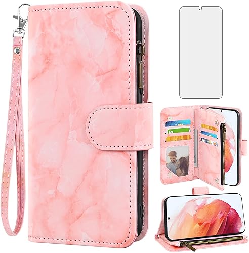Asuwish Funda de teléfono para Samsung Galaxy S21 5G de 6.2 pulgadas con protector de pantalla de vidrio templado y soporte de ranura para tarjeta disponible en Yaxa Peru