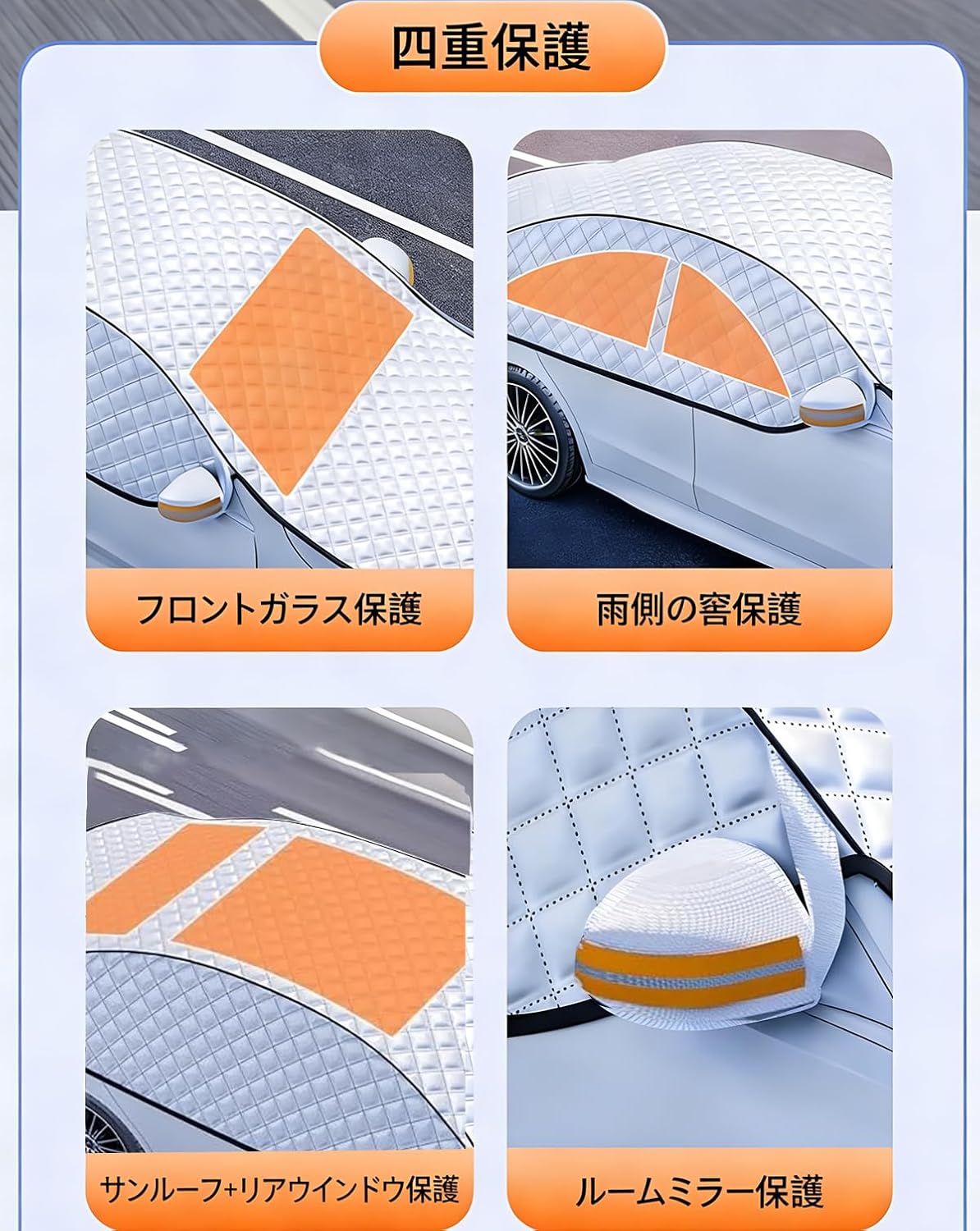 車用 フロントガラス カバー のために Peugeot 308 SW II, 厚手高耐久性凍結防止カバー 防霜 結露防止防水防風 四