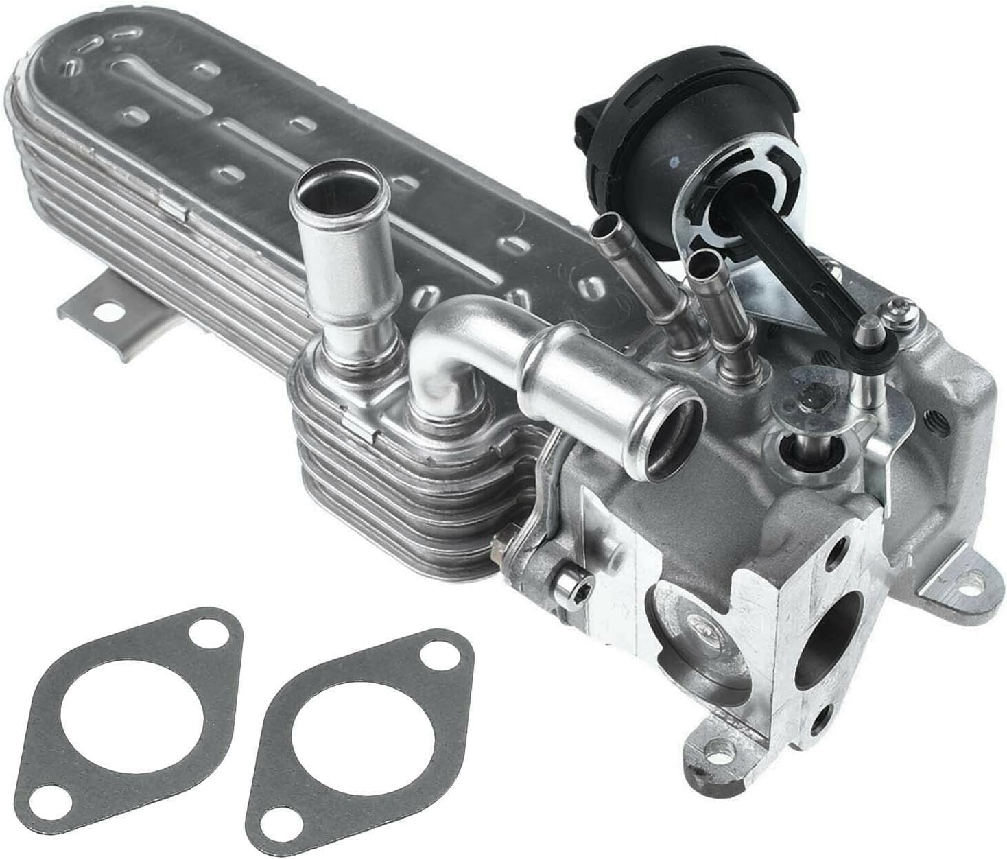 Enfriador EGR con juntas 03G131512L Compatible con Aud1 Se-at Sk0da V-W 2.0 TDI 03G131513J 03G131513D Recirculación de gases de escape de la válvula EGR