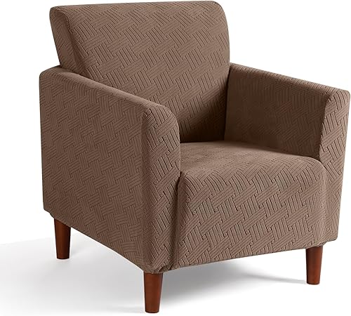 Miniatura 1 de KinCam Fundas decorativas para sillón con diseño de rayas, fundas elásticas para sillas de banquete, fundas para silla de sillón de sala de estar,