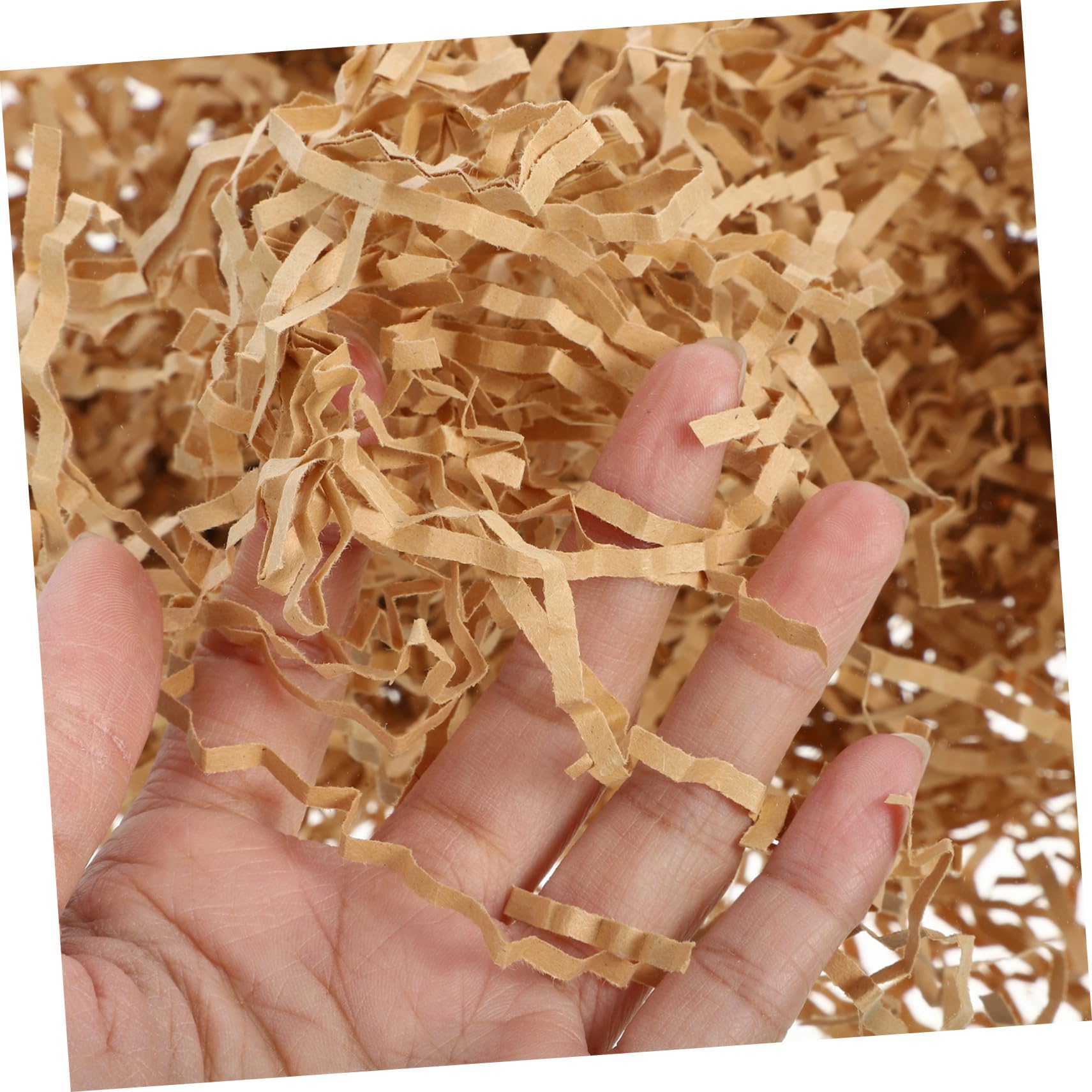 Füllmaterial aus Geschreddertem Papier 1 Beutel 500g Khaki | Geschenkbox und Geschenkkorb Deko, Papierfüllung für Muttertag und Geburtstag