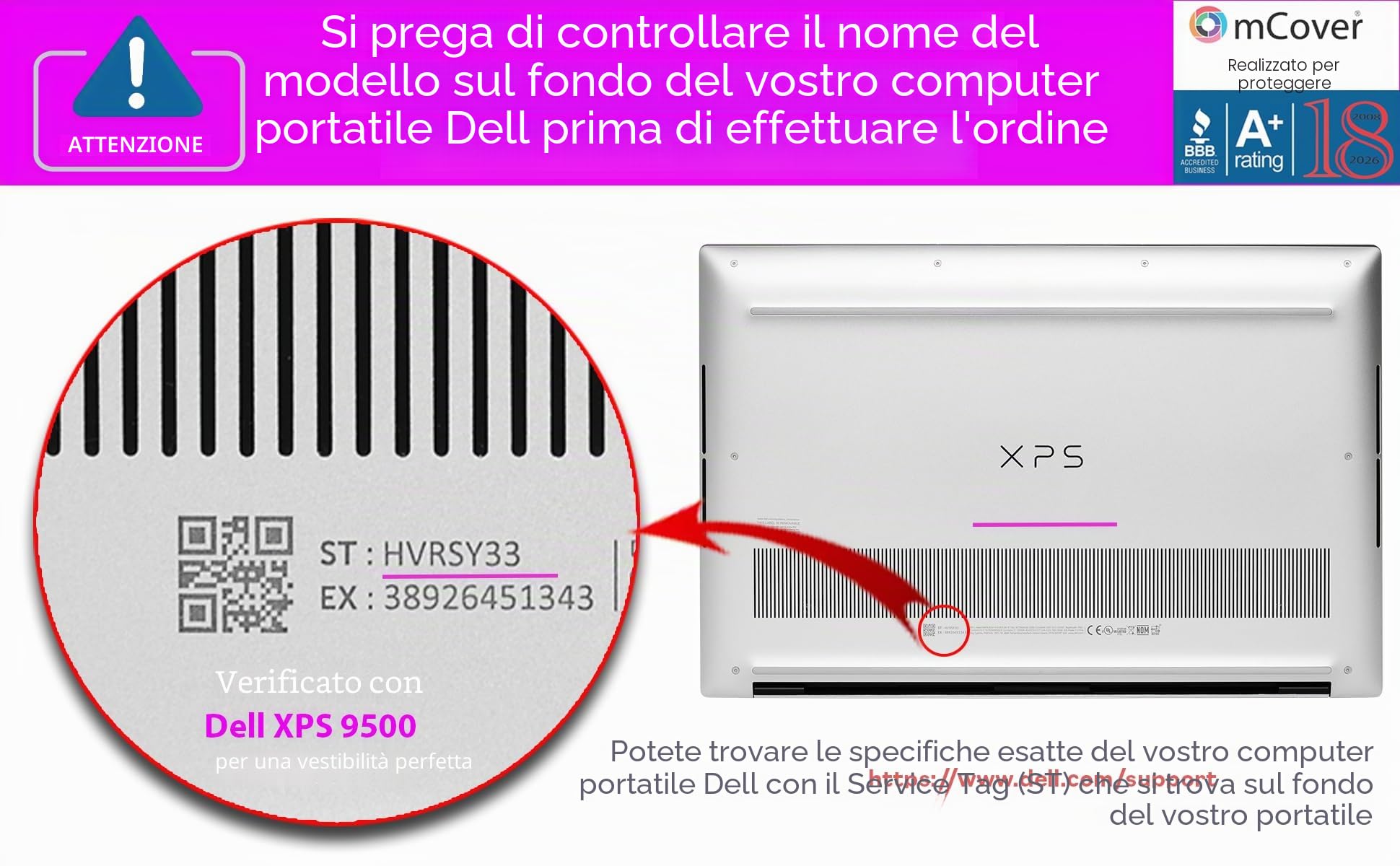 mCover Guscio Rigido Compatibile per Dell XPS 15 9530 9520 9510 9500 / Precision 5550 5560 5570 Series 15.6" Solo Laptop (Non Compatibile con Altri Modelli Dell) - Trasparente