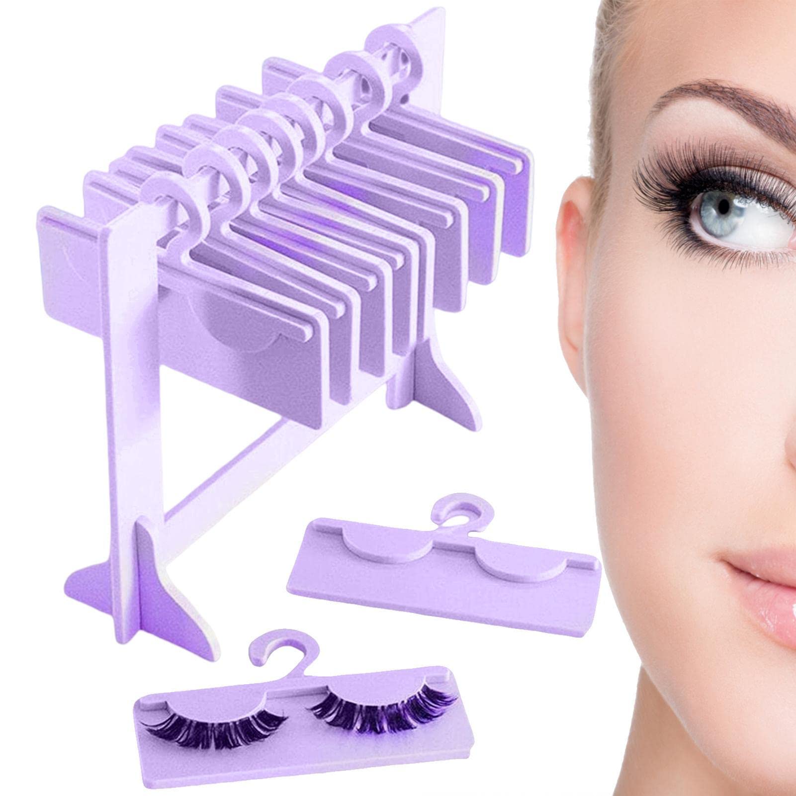 DELORIGIN Wimpern-Display-Ständer Mit 10 Haken – Praktischer Organizer Für Falsche Wimpern