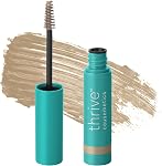 Thrive Causemetics Gel de sourcils semi-permanents, gel de soubassement teinté imperméable avec vitamine B5, Smudge-Proof, Long Lasting Définition, Vegan & Sans cruauté, Serena (Brun profond)
