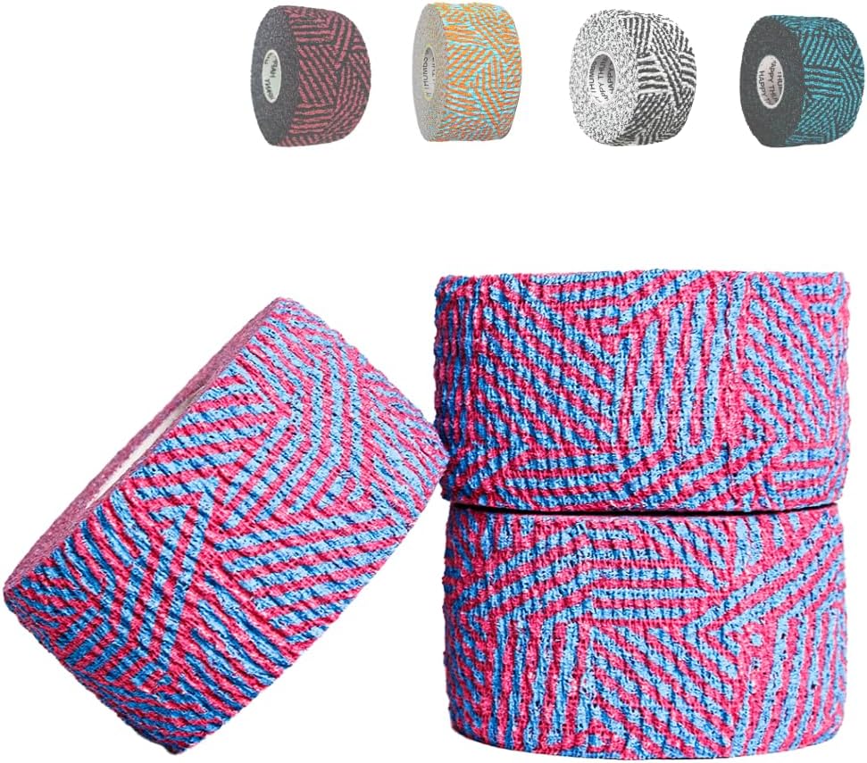 Gym | 24 feet Long Hook Grip | Thumb & Finger Protection | Crossfit, Workout, Lifting | Stretchy Adhesive Athletic Weightlifting